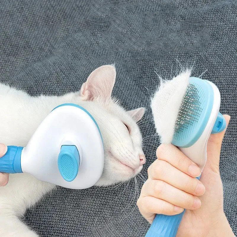 Cat Brush Remove Hair Pet Hair Removal Comb for Cats Non-slip Grooming Brush Stainless Steel Dog Combs Brushes Cat Accessories