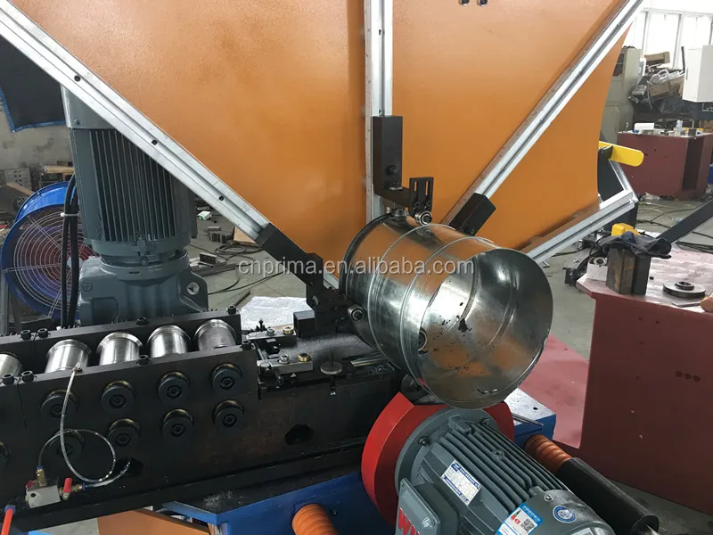 1.2*1500 galvanized sheet round tube hvac air spiral duct forming machine for ventilation spiral tube former making machine