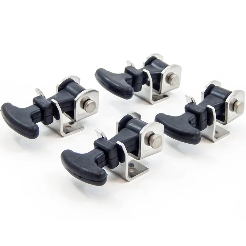 Factory Heavy Duty Stainless Steel T-Handle Draw rubber Latches Custom Truck Trailer Rubber Hood Latch