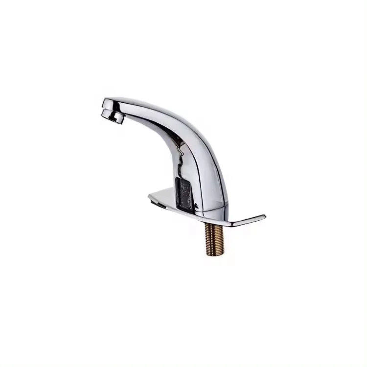 Kangrun water saving public bathroom sink taps faucets self closing touchless wash basin taps hotel sensor taps