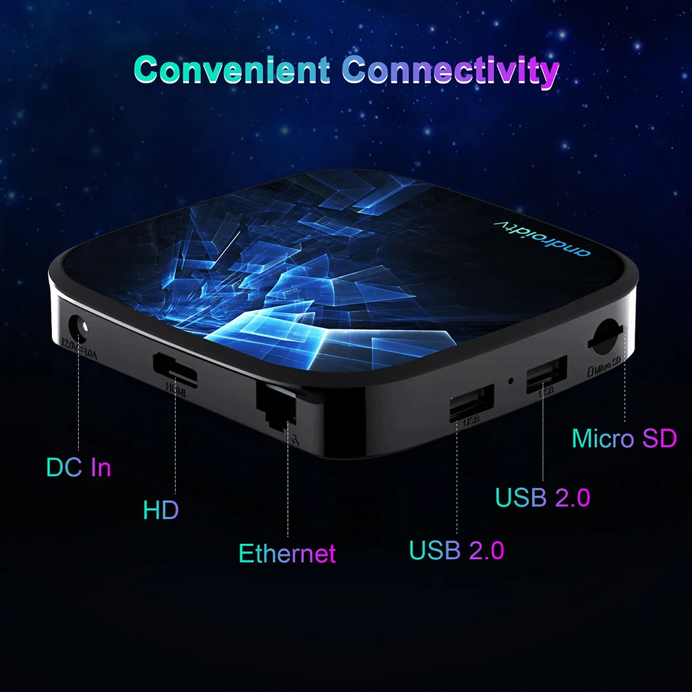 WF Android tv box manufacturer new design androidtv Amlogic S905Y4-B android tv box 4k HD video set top box