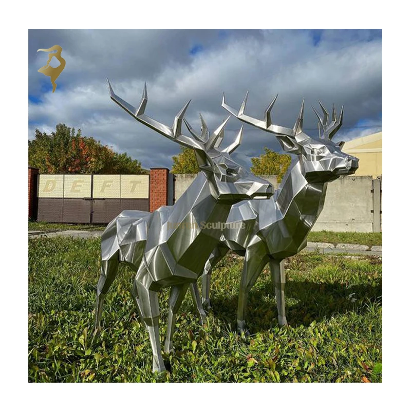 Modern Design Mirror Polishing Stainless Steel Abstract Figure Playing The Violin Sculpture