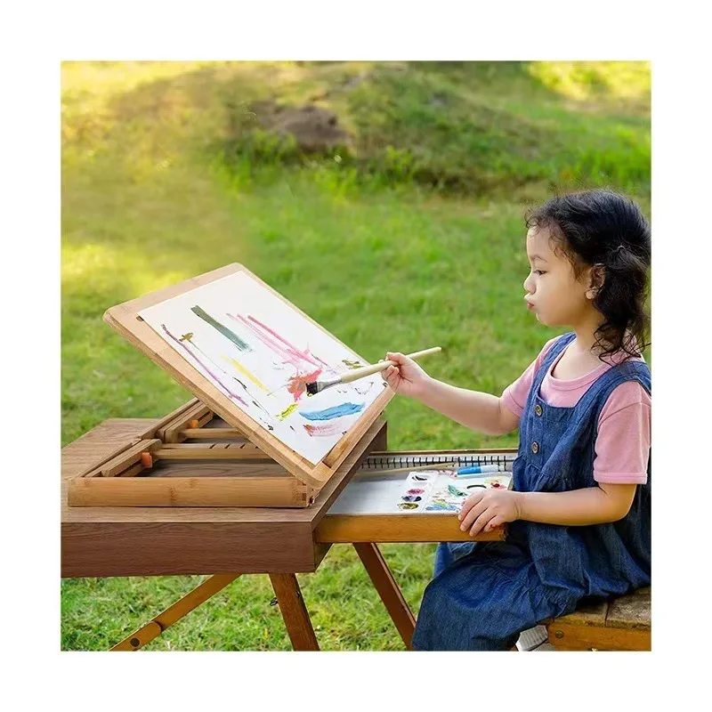 Bamboo Laptop Table Computer Desk Folding and Adjustable Laptop desk rack