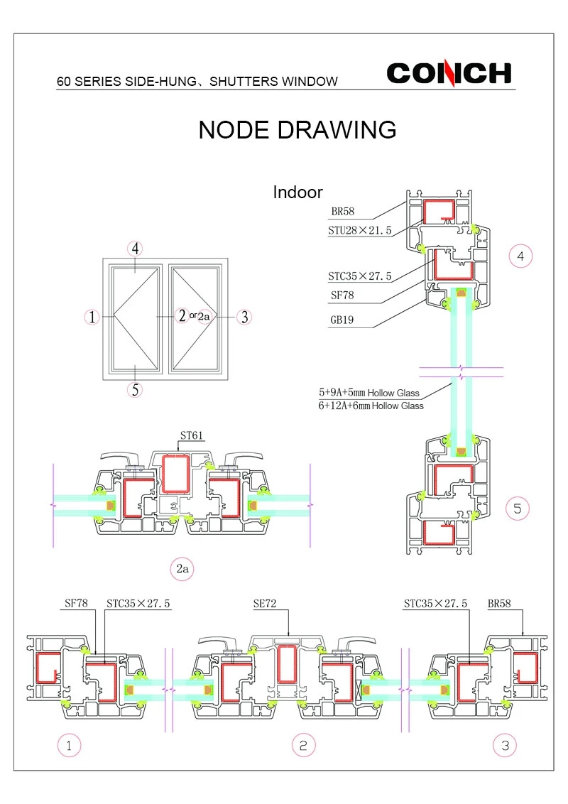 
Door Profile Pvc White Original Profile for Windows & Doors China Plastic Colored PVC Material Profile Conch 
