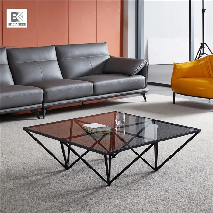 Modern Round Rectangular Porcelain Top Metal Base Center Tea Coffee Table For The Living Room