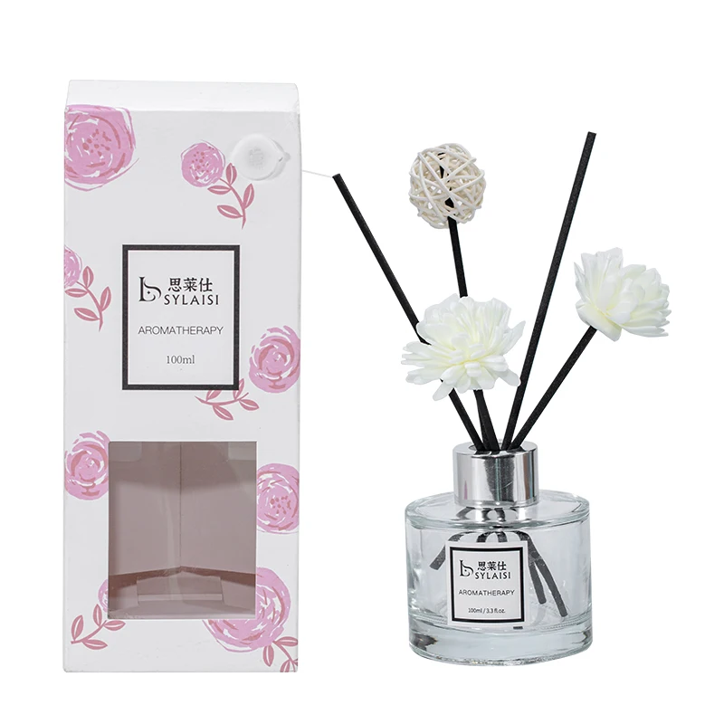 Wholesale 100ml 1 Pack Home Office Decor Aromatherapy Diffuser Oil Gift Set Preserved Flower Reed Diffuser