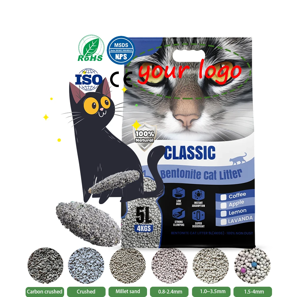 Mbiby High Absorption Crushed Bentonite Cat Litter with Quick Clumping and Odor Control cat litter sand bentonite