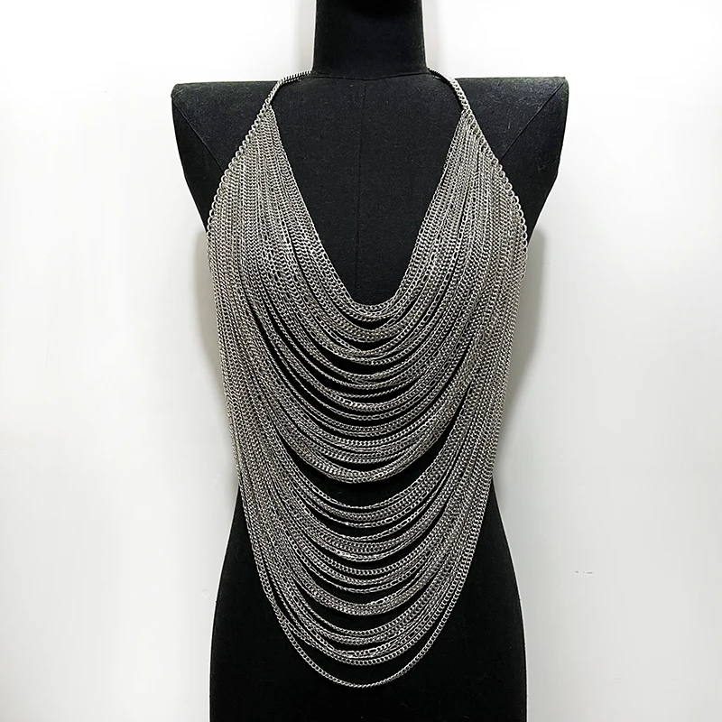 Trendy Nipple Cover Sexy Breast Chain Bra top for Girls Women Men Multilayer Sexy Body Chain Jewelry Top Customized