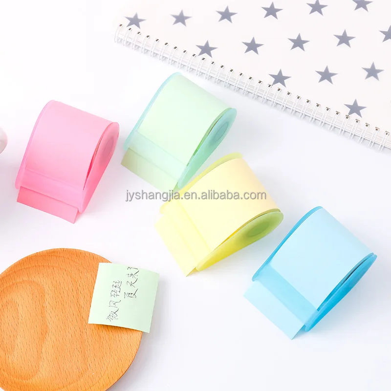 Custom logo bright color strong adhesive roll Sticky Notes round paper pad