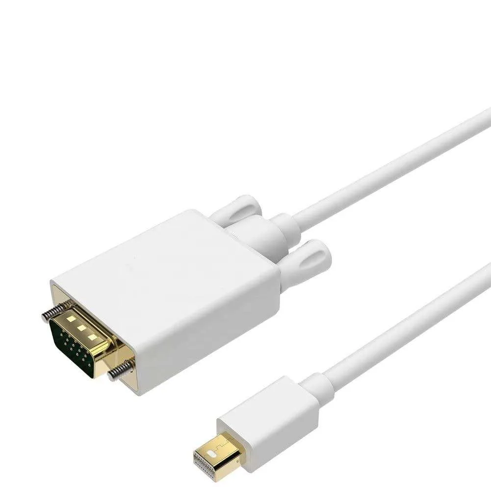 6 Feet 1.8m Mini DisplayPort to VGA Cable Thunderbolt 2 Compatible with MacBook Air/Pro Surface Pro/Dock Monitor Projector