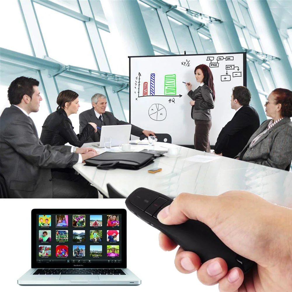 Presentation clicker pointer, 2.4 GHz wireless presenter remote, slide presenter PowerPoint for keynote/PPPT/Google slide