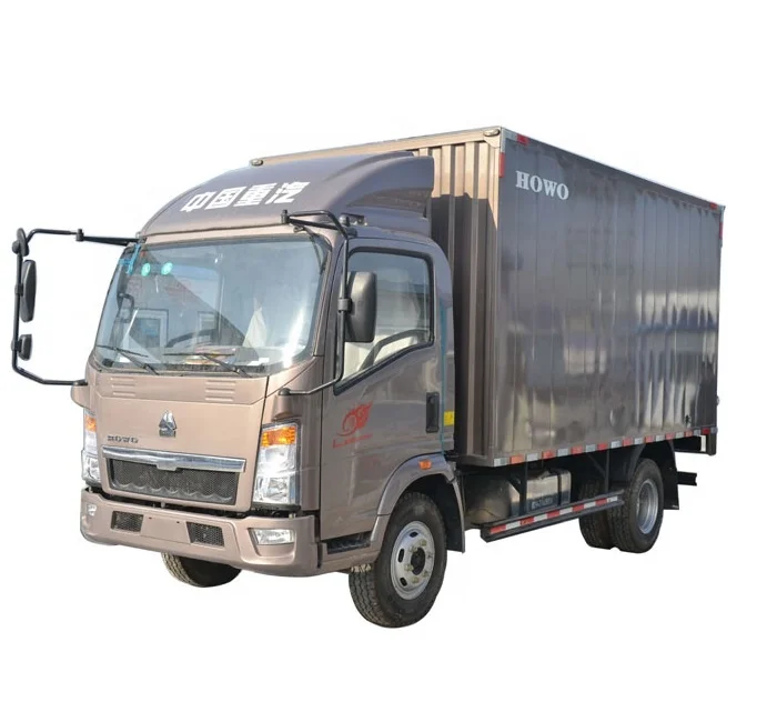 Sino truck HOWO 3Ton light cargo truck box truck for sale