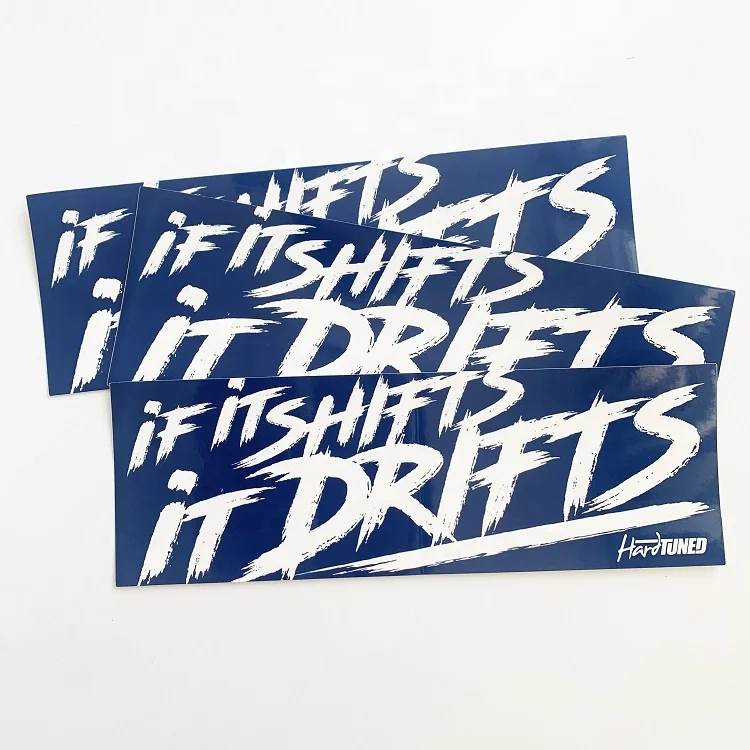 Top Material Quality UV Resistance Blue Waterproof Outdoor Car Bumper Stickers Custom Stickers For Car