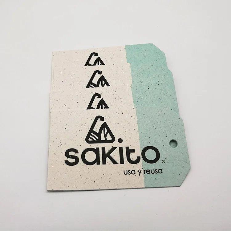 Printing Factory Custom Recyclable T-shirt Matte Sulfuric Acid Paper Tag With Your Logo
