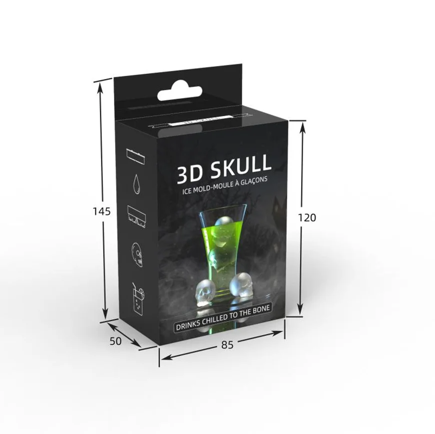 SK15 Halloween Skull Candle Resin mold Small Face Moulds For Chocolate With Lid