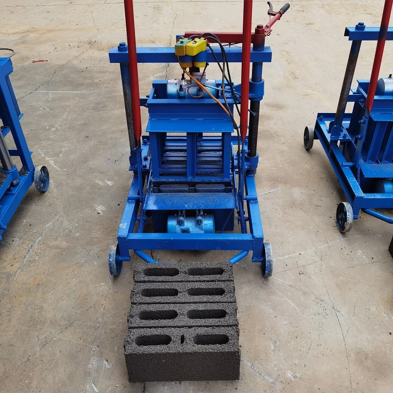 philippines hot sell small mobile manual concrete hollow brick making machinery