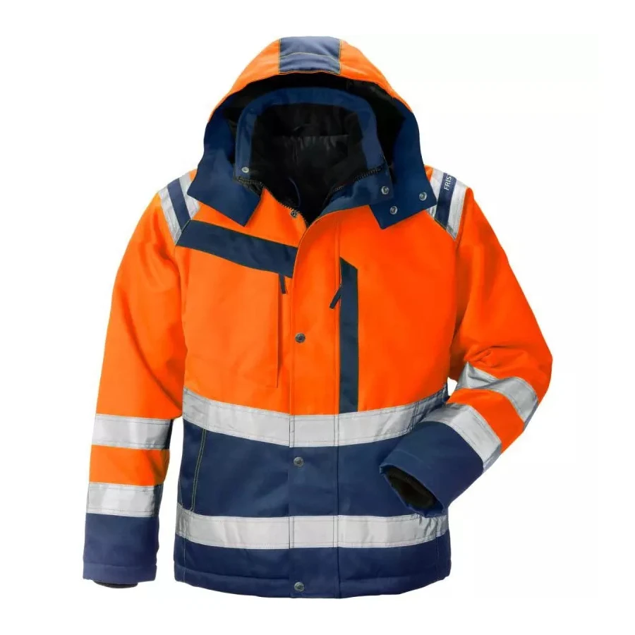 Work Wear Traffic Highway Work Cloths Hi Viz Cold Resistant Construction Clothing Light Reflecting Worker Jacket