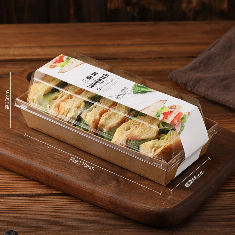 Biodegradable disposable wooden take out food packaging grazing box bakery sushi lunch meal fast dessert food box