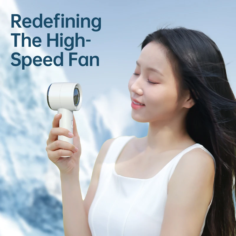 Portable Small Handheld Rechargeable Portable Jet Turbo Mini Fan Stepless Speed Regulation Air Cooling Small Handheld Fan
