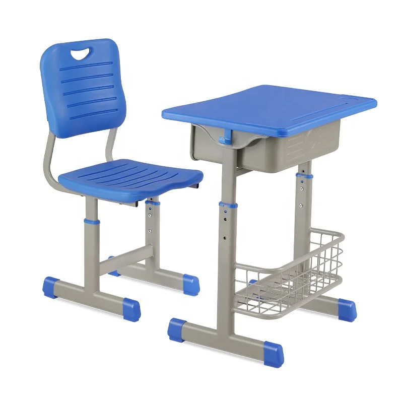 School Furniture Single Seater Desk and Chair Cheap Plastic Student Table and Chair For Classroom Primary School