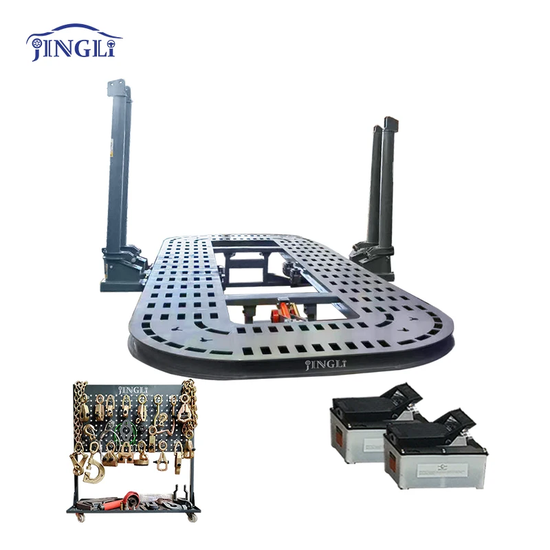 CE Approved Hot Selling 5 Square Holes Pneumatic Car Frame Machine Bench Table for Car Body Repair