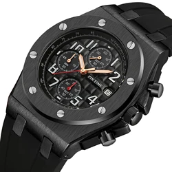 Top Brand Men Luxury Rubber Sport Waterproof Watches Business China/Japan movement Wrist Watch Reloj de hombre