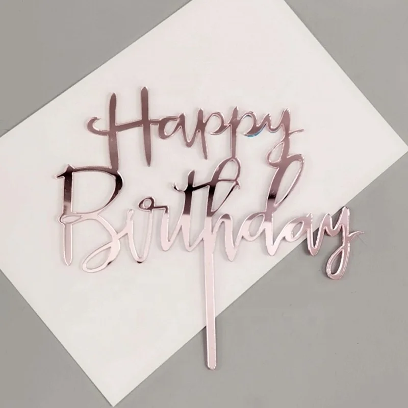 Лидер продаж аксессуары для торта на заказ акриловый Топпер для торта «С Днем Рождения»