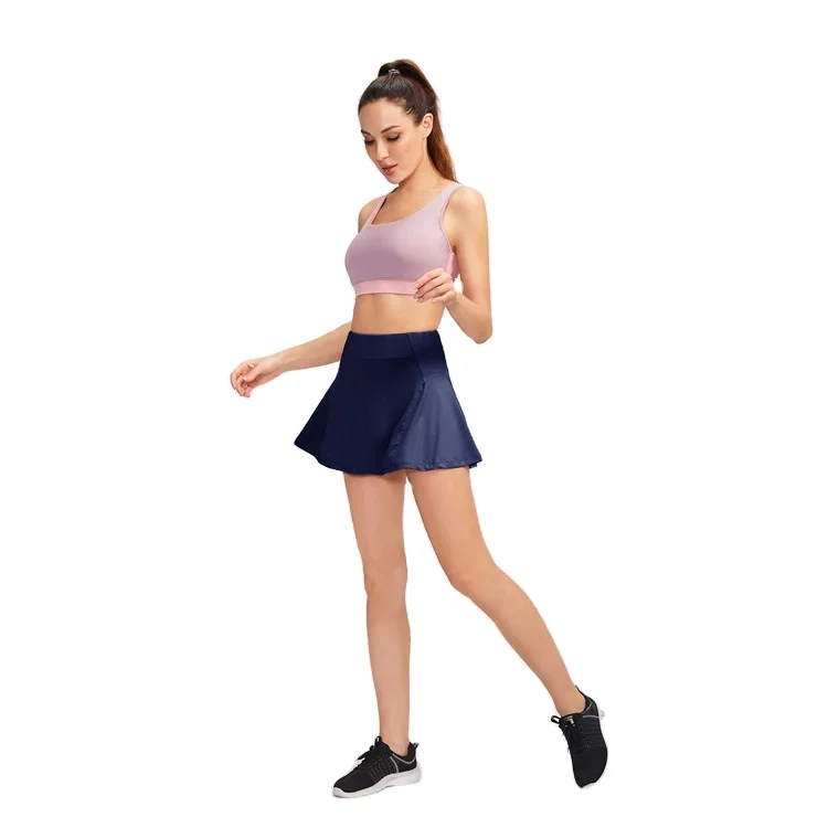 Tennis sports wear skirts Custom design stretchable quick dry fabrics one piece Women Tennis Dress