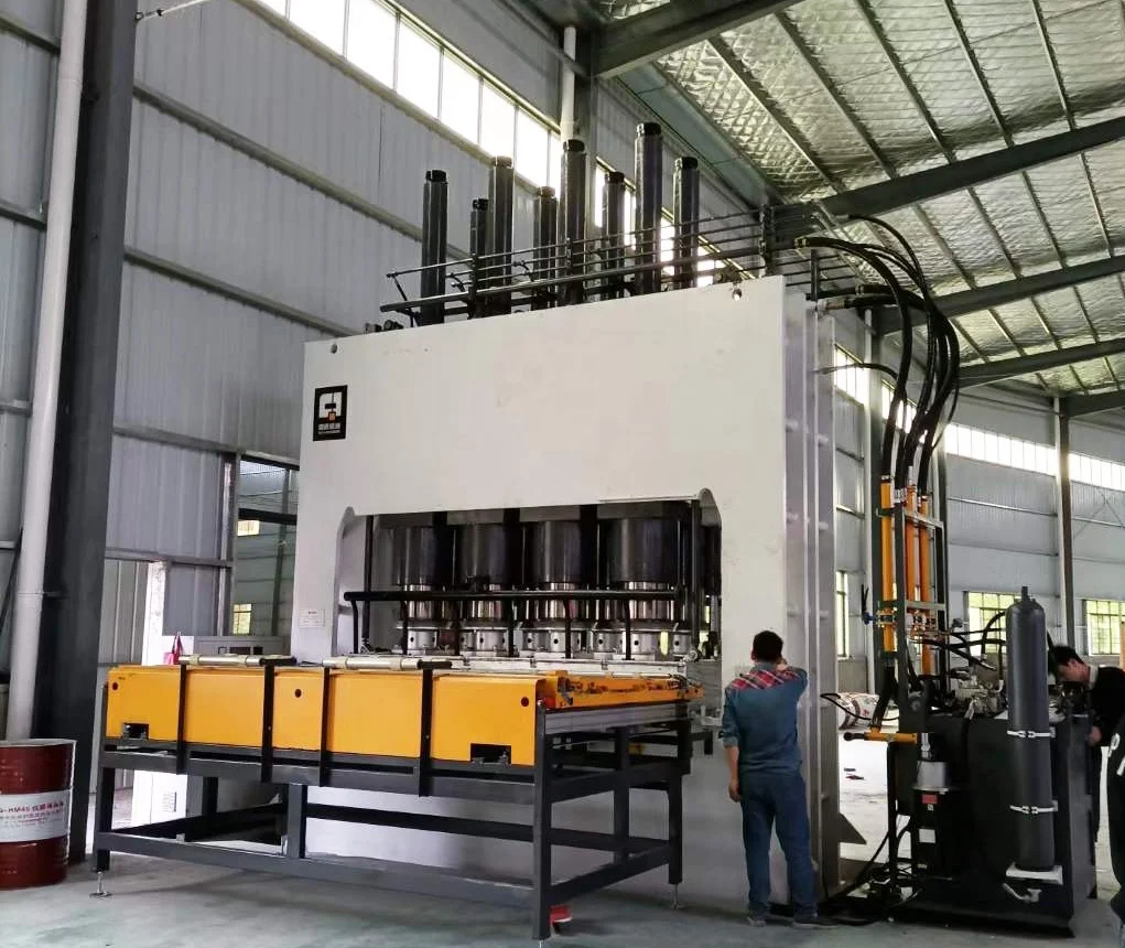 Wood panel laminating hot press machine/ chipboard laminate hot press machine