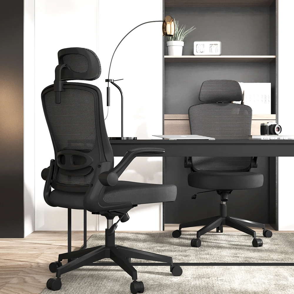 High back lumbar support ergonomic computer mesh chair comfort swivel executive manager office chairs