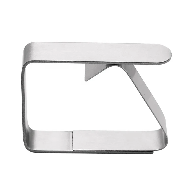 Amazon Top Sale Angular Desk Cover Clamp Stainless Steel Adjustable 2.8CM Calibre Table Cloth Clip