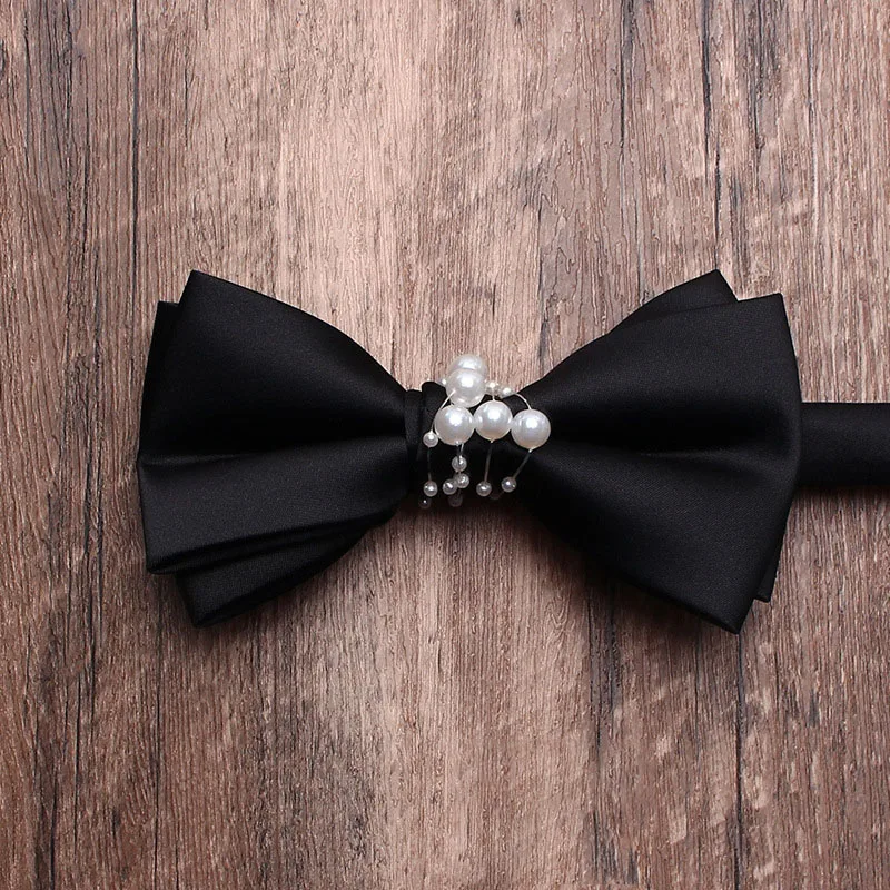 Hao Han Wholesale Customize Accessories Fashion Classic Polyester Multiple Design Bow Tie Straps Self Tie Bow Ties