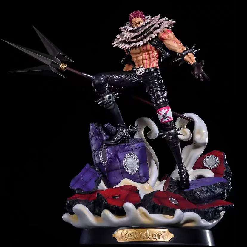 37CM Big Size Anime Figure Charlotte Katakuri Figurine 1 Piece BIG MOM PVC Anime Figuras Japanese Model Toy Doll Anime Statue