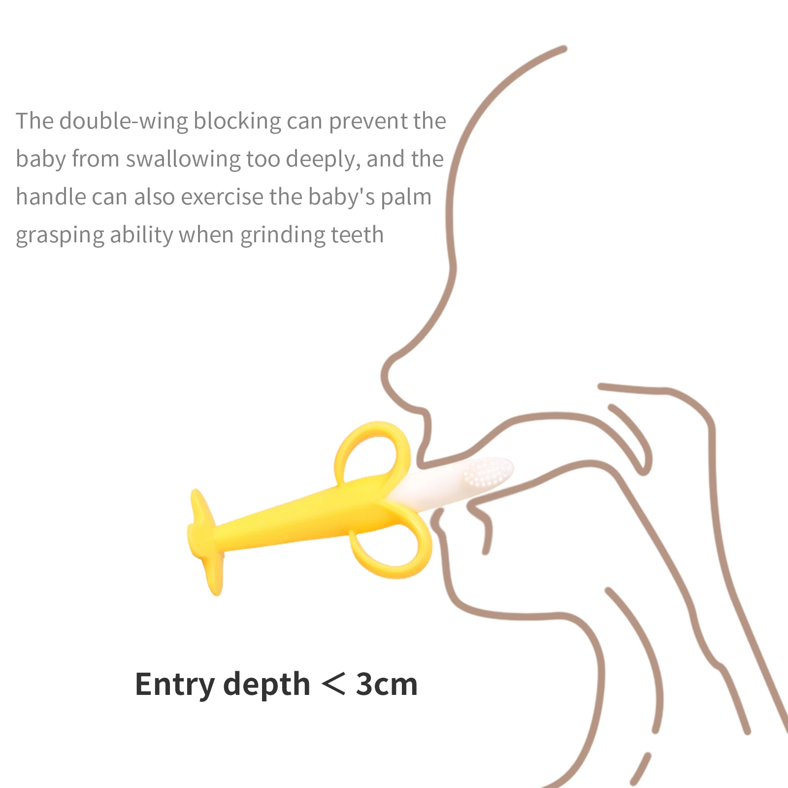 BPA Free Non-toxic Food Grade Silicone Baby Teeth Toy Banana Massage Toothbrush Banana Teeth
