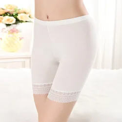 Factory Direct Sale Solid Color Safety Pants Modal Comfortable Girls Lace Boyshort Panties