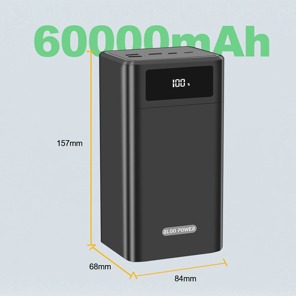 OEM/ODM Factory Power Bank & Power Station 60000mah Big Capacity Backup Battery Supply Fast Charger Portable Power Bank