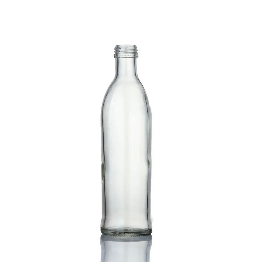 Empty 330ml 33cl 750ml 75cl silk screen printed extra flint mineral still sparkling spring water glass bottle with 28mm ropp cap