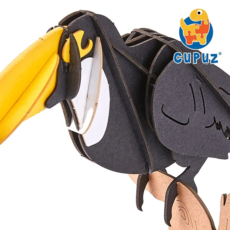 
Cheap DIY learning toys bird 3d hornbill paper model puzzle puzzles 