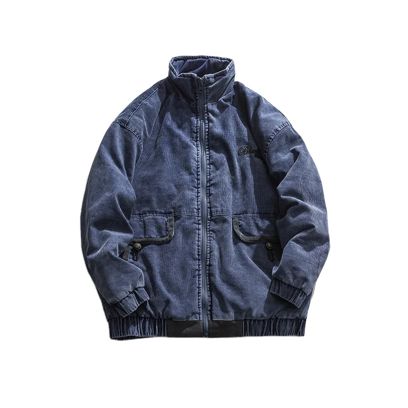 Best Selling New Fleece Jacket Mens Winter Casual Warm Fleece Jackets Coat Male Corduroy Cowboy Cotton Jean Jacket for Men