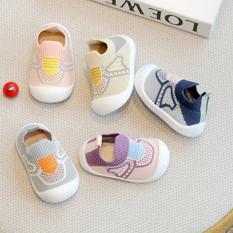 toddler boys girls infant sneakers non slip rubber sole sport breathable light weight baby walking shoes