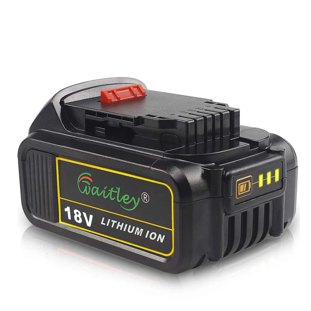 Waitley DCB184 18V 5.0Ah Replacement Battery Compatible For Dewalt 20V 5000mAh/5Ah Max XR Tools 18 v DCB200 DCS355N-XJ, DCS551N