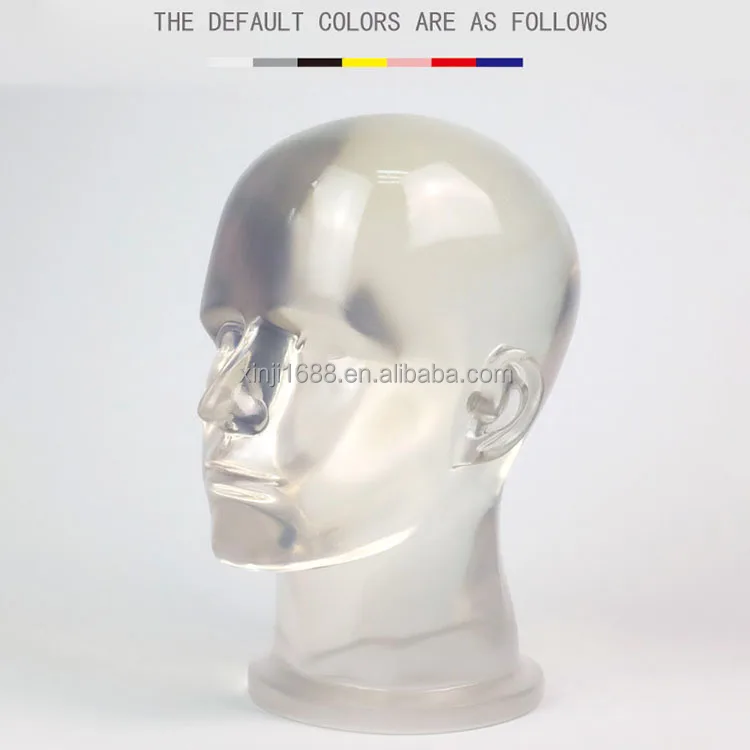 Fashion Style Best Quality Transparent Head Mannequin Clear Model Heads For Sunglasses Hat Display