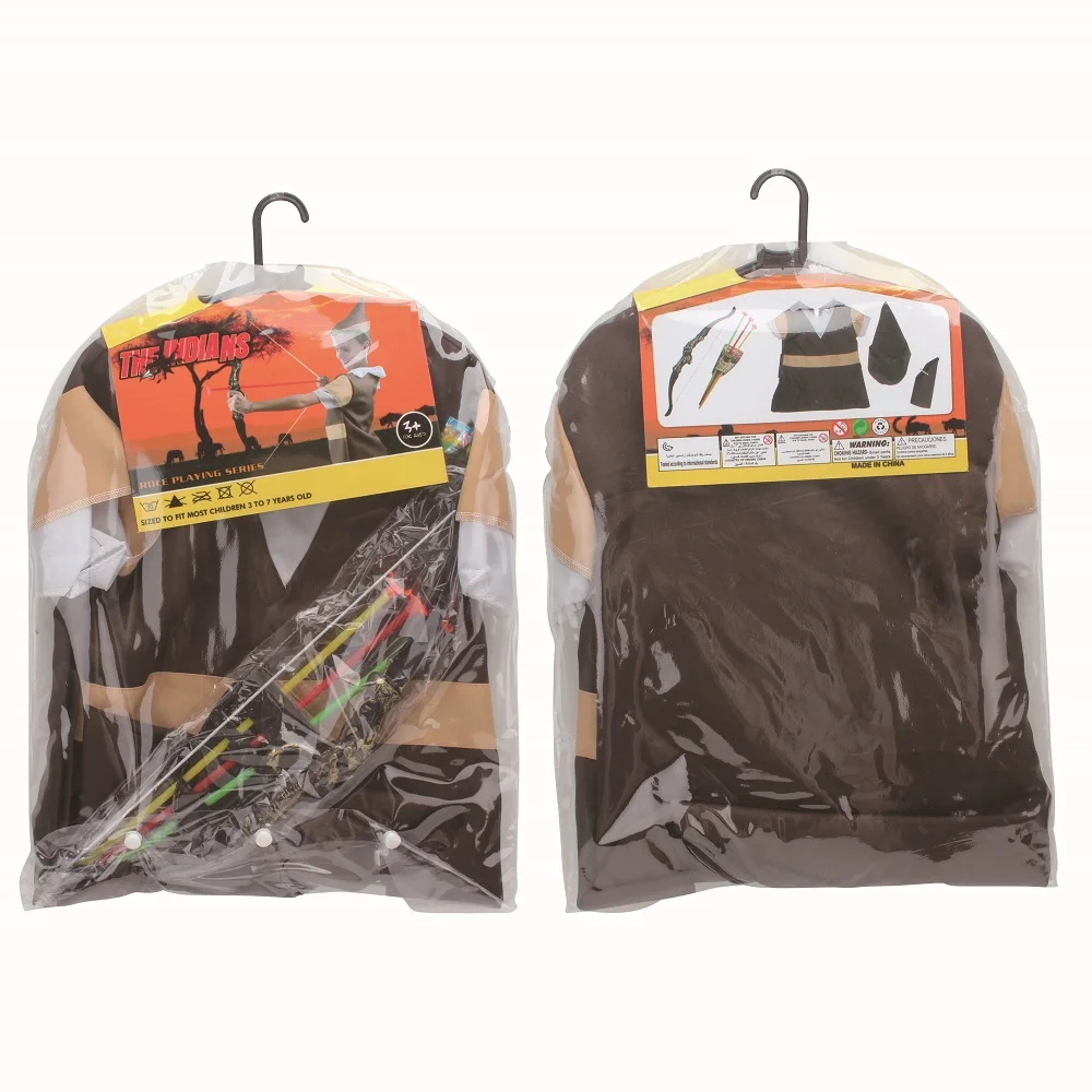 In stock children TV Movie Costume Halloween party dress up clothes Indian toys cosplay costume