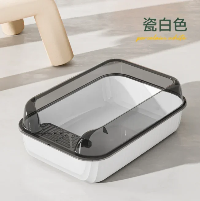 2024 New Cat Litter Box Light Luxury Style Large Litter Box Anti-Splash Cat Toilet