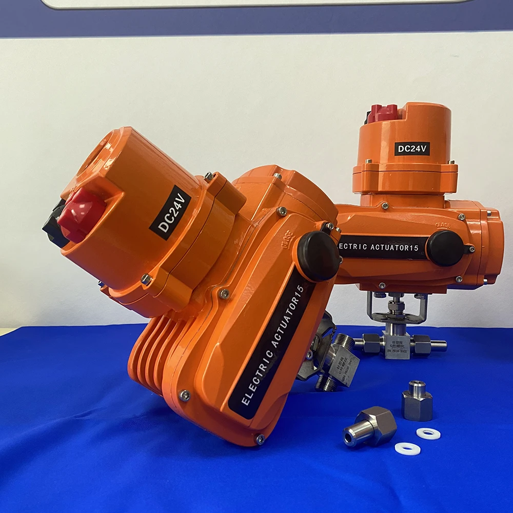 Hydraulic stainless steel 304 DC24V IP68  high pressure  Intelligent Electric 4-20mA actuated butt weld motorized needle valves