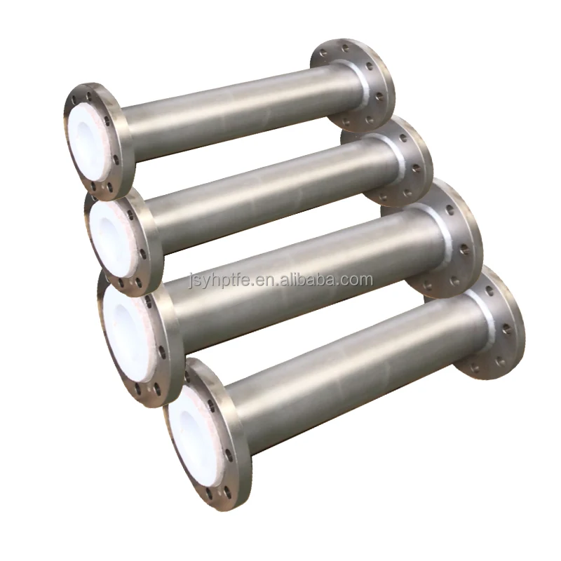 Steel lining PTFE/PFA Anticorrosion equipment Pipe fittings Carbon Steel Plastic PTFE Molded Lined Coated Steel Pipe