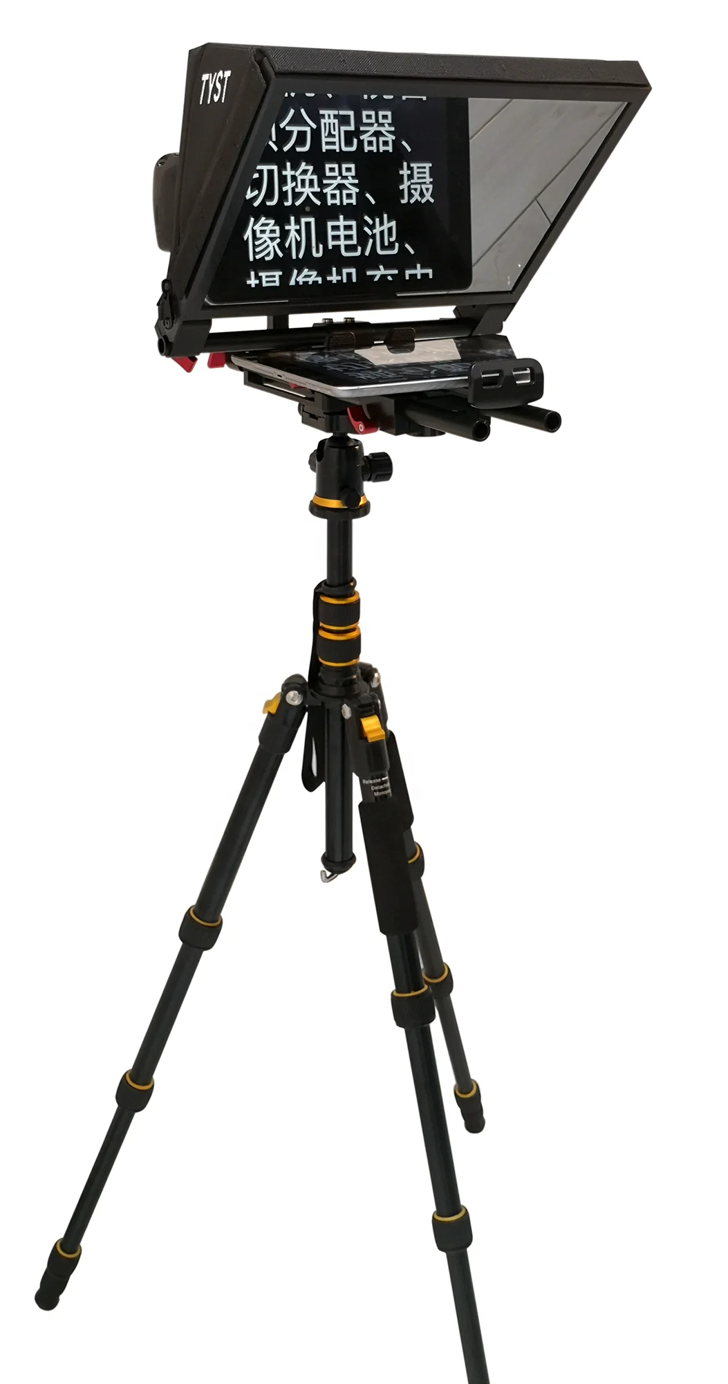 TS310 7-13 Inch Tystvideo Portable Interview Speech Tablet Teleprompter Live Sports 1 Set Camera 2-20 Feet Flight Case