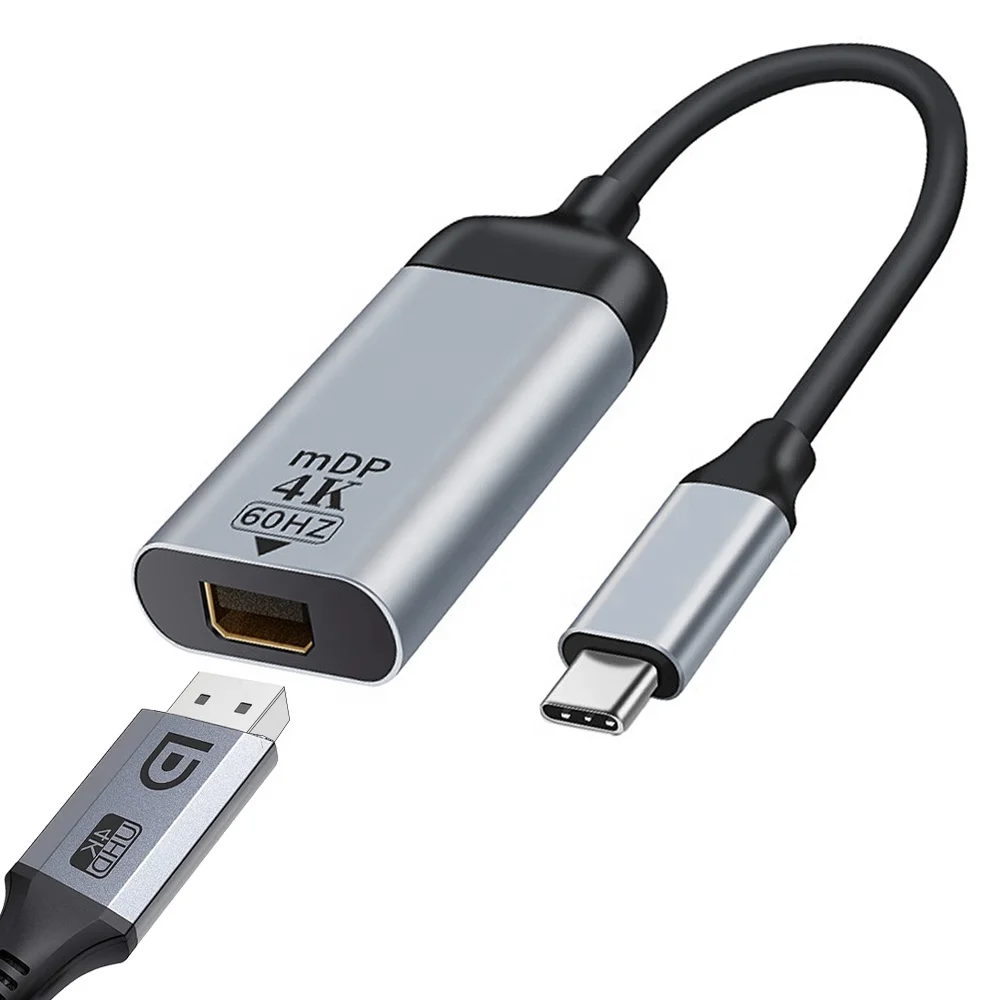 USB-C to DP/Mini DP HD Video Cable Adapter 4k@60Hz For Type C Tablet Android Phone Display Port Converter