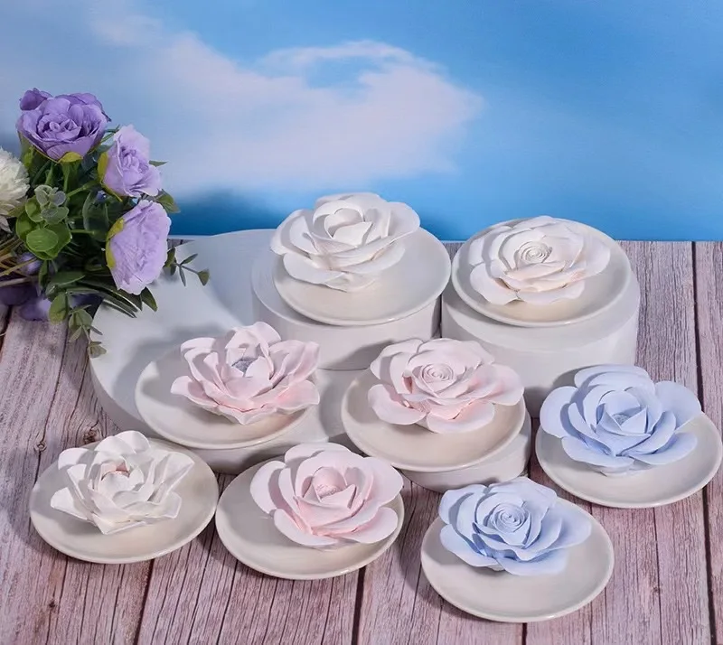 Small Mini Room Bathroom Decorative Aromatherapy Essential Oil Diffuser Lavender Scented Flower Diffuser Desk Decorative Purpose