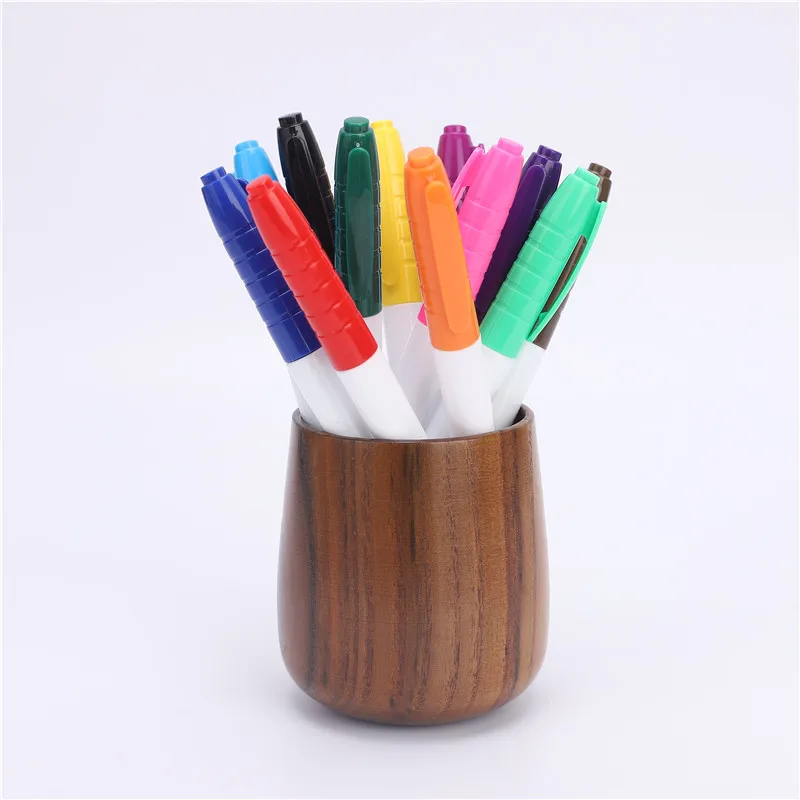 Multi-Color Fine Point Dry Erase Marker with Assorted Refill Ink Fiber-Bullet Tip for Whiteboard Use